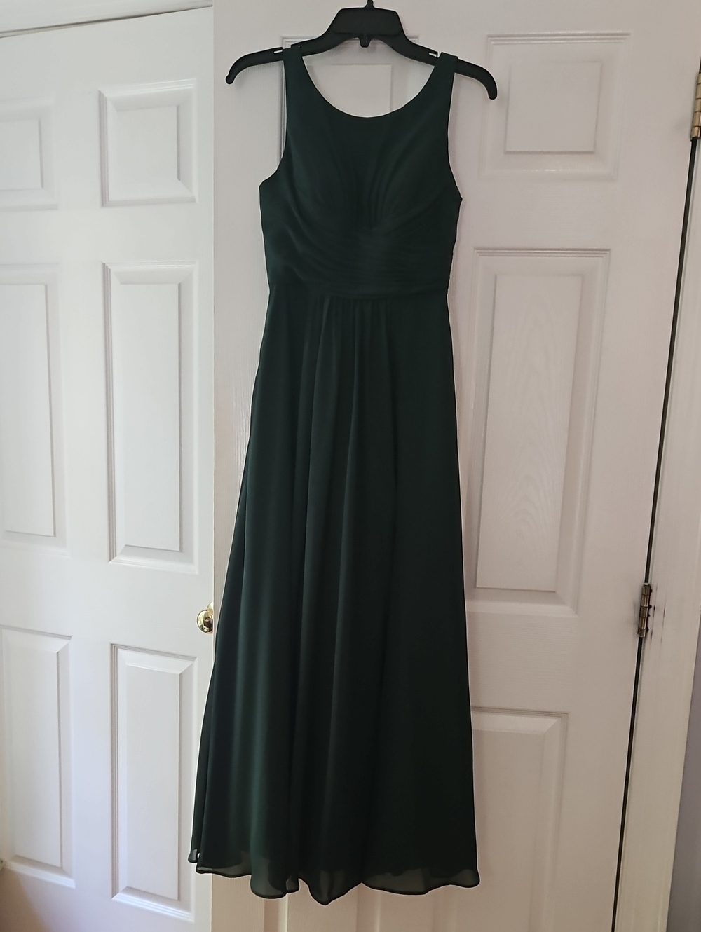 JJs House Forest Green Sleeveless Chiffon Maxi Dress